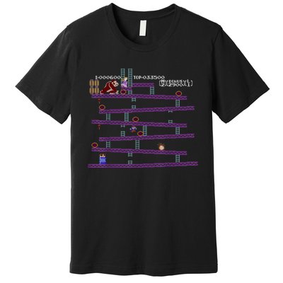 Donkey Kong Retro Arcade Game Screen Premium T-Shirt