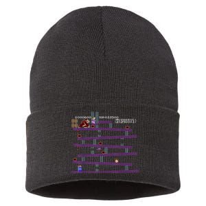 Donkey Kong Retro Arcade Game Screen Sustainable Knit Beanie