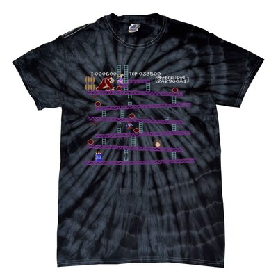 Donkey Kong Retro Arcade Game Screen Tie-Dye T-Shirt