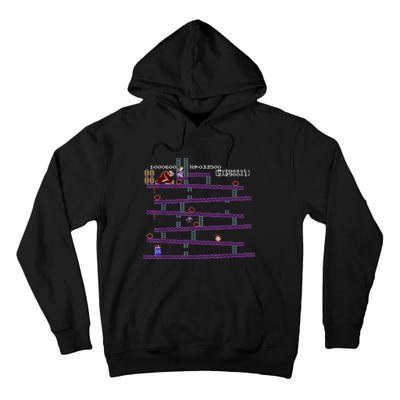 Donkey Kong Retro Arcade Game Screen Tall Hoodie