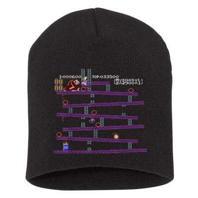 Donkey Kong Retro Arcade Game Screen Short Acrylic Beanie