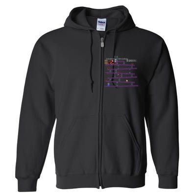 Donkey Kong Retro Arcade Game Screen Full Zip Hoodie