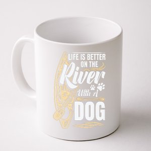 Dog Kayak River Kayaking With Dog Life Vest For Kayaking Dog Gift Coffee Mug