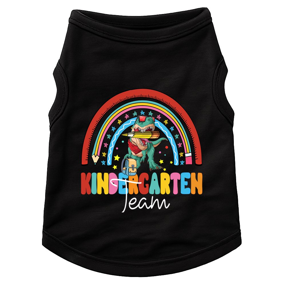 Dinosaur Kindergarten Rainbow First Day Team Kindergarten Gift Doggie Tank