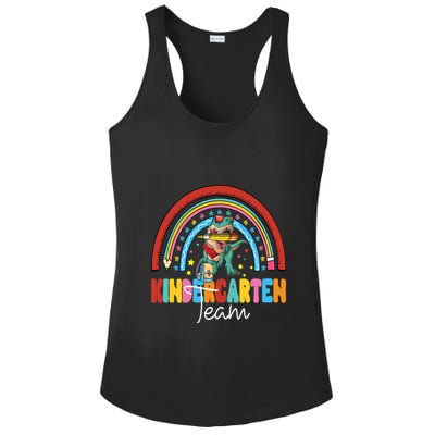 Dinosaur Kindergarten Rainbow First Day Team Kindergarten Gift Ladies PosiCharge Competitor Racerback Tank