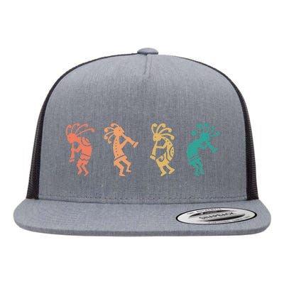 Dancing Kokopelli Southwestern USA Native American Symbol Flat Bill Trucker Hat