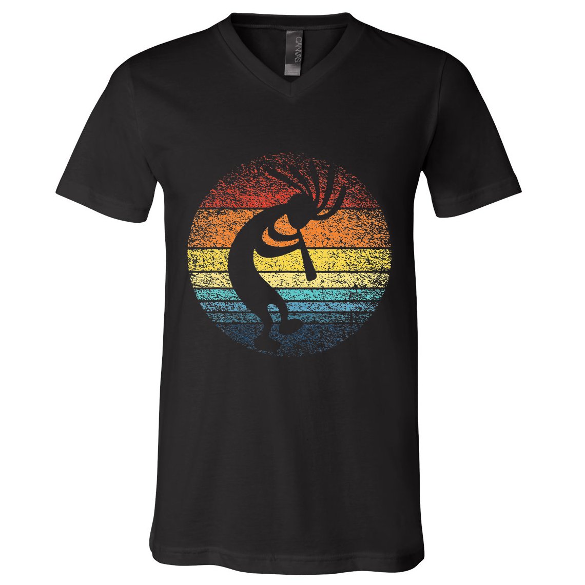 Dancing Kokopelli Southwestern USA Native American Symbol V-Neck T-Shirt