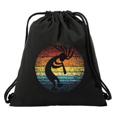 Dancing Kokopelli Southwestern USA Native American Symbol Drawstring Bag