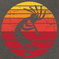 Dancing Kokopelli Southwestern Usa Native American Symbol Gift Cotton Canvas Backpack
