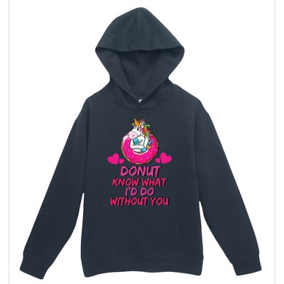 Donut Know What I'd Do Without You Unicorn Valentines Day Cute Gift Urban Pullover Hoodie