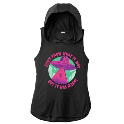 Don't Know What It Was But It Was Aliens Ladies PosiCharge Tri-Blend Wicking Draft Hoodie Tank