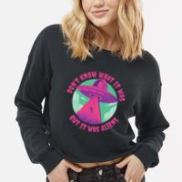 Don't Know What It Was But It Was Aliens Cropped Pullover Crew