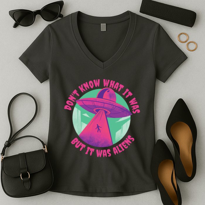 Don't Know What It Was But It Was Aliens Women's V-Neck T-Shirt