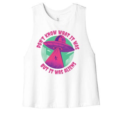 Don't Know What It Was But It Was Aliens Women's Racerback Cropped Tank