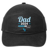 Dad Loading 2024 Father Pregnancy Birth Baby Daddy To Be 7-Panel Snapback Hat