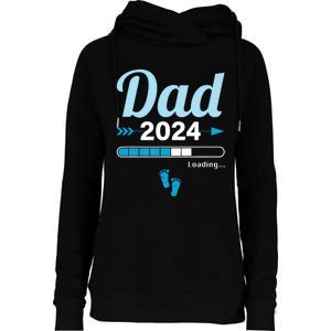 Dad Loading 2024 Father Pregnancy Birth Baby Daddy To Be Womens Funnel Neck Pullover Hood