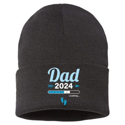 Dad Loading 2024 Father Pregnancy Birth Baby Daddy To Be Sustainable Knit Beanie