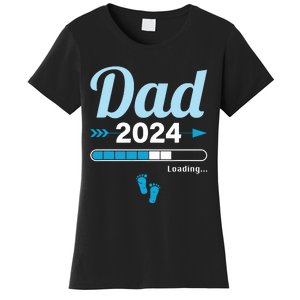 Dad Loading 2024 Father Pregnancy Birth Baby Daddy To Be Women's T-Shirt