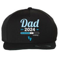 Dad Loading 2024 Father Pregnancy Birth Baby Daddy To Be Wool Snapback Cap