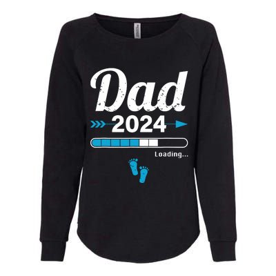 Dad Loading 2024 Father Pregnancy Birth Baby Daddy To Be Womens California Wash Sweatshirt