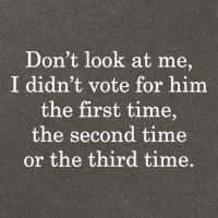 Dont Look At Me I DidnT Vote For Him First Time Second Time Cotton Canvas Backpack