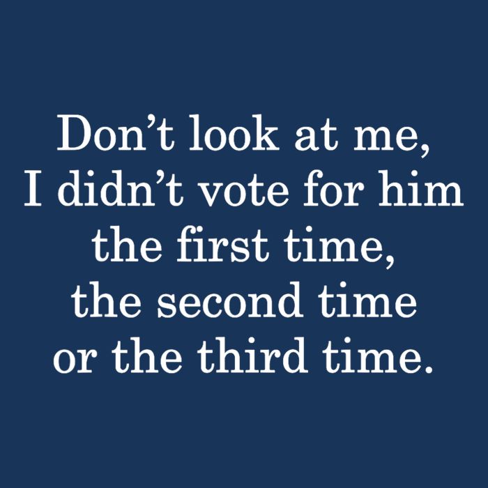 Dont Look At Me I DidnT Vote For Him First Time Second Time Infant Baby Jersey Bodysuit