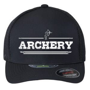 Distressed Look Arching Gift For Archers Gift Flexfit Unipanel Trucker Cap