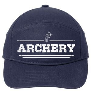 Distressed Look Arching Gift For Archers Gift 7-Panel Snapback Hat