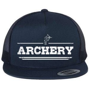 Distressed Look Arching Gift For Archers Gift Flat Bill Trucker Hat