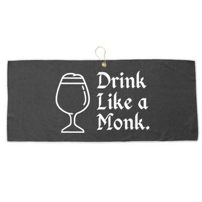Drink Like A Monk, For Belgian Crafts Beer Lovers Large Microfiber Waffle Golf Towel