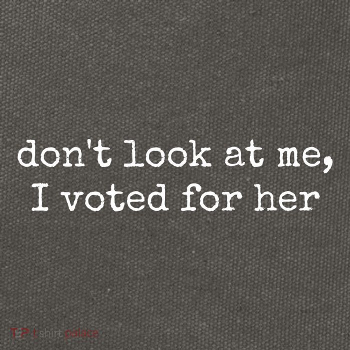 DonT Look At Me I Voted For Her Cotton Canvas Backpack