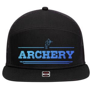 Distressed Look Arching Gift For Archers Gift 7 Panel Mesh Trucker Snapback Hat