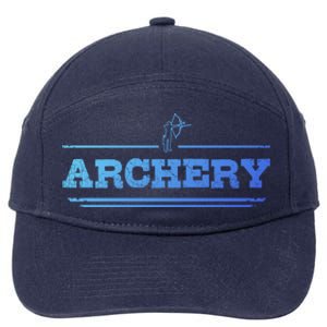 Distressed Look Arching Gift For Archers Gift 7-Panel Snapback Hat