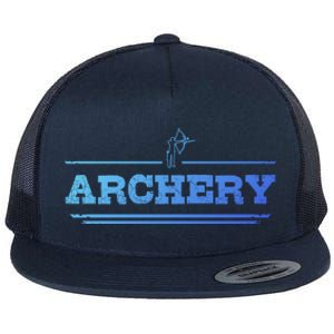 Distressed Look Arching Gift For Archers Gift Flat Bill Trucker Hat