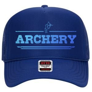 Distressed Look Arching Gift For Archers Gift High Crown Mesh Back Trucker Hat