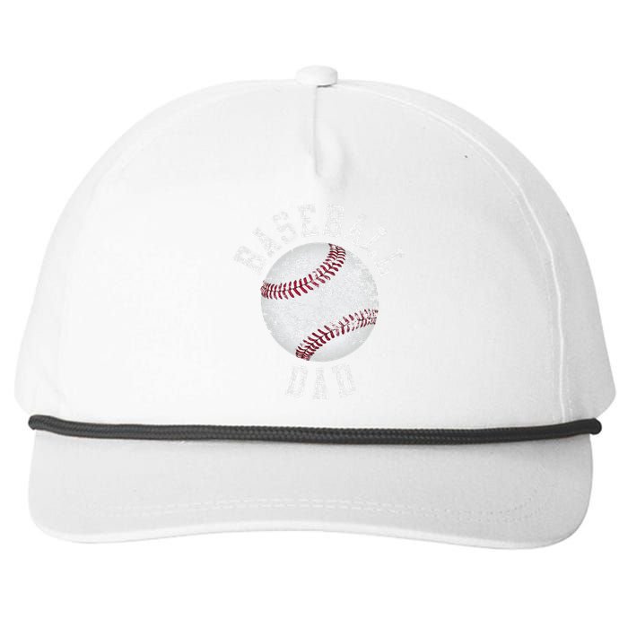 Dad Like A Baseball Dad US Flag Fathers Day Snapback Five-Panel Rope Hat