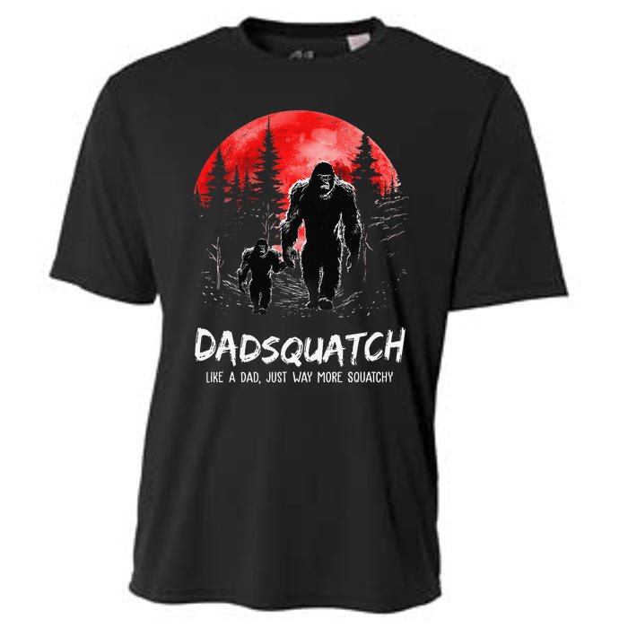 Dadsquatch Like A Dad Way More Squatchy Funny Bigfoot Dad Cooling Performance Crew T-Shirt