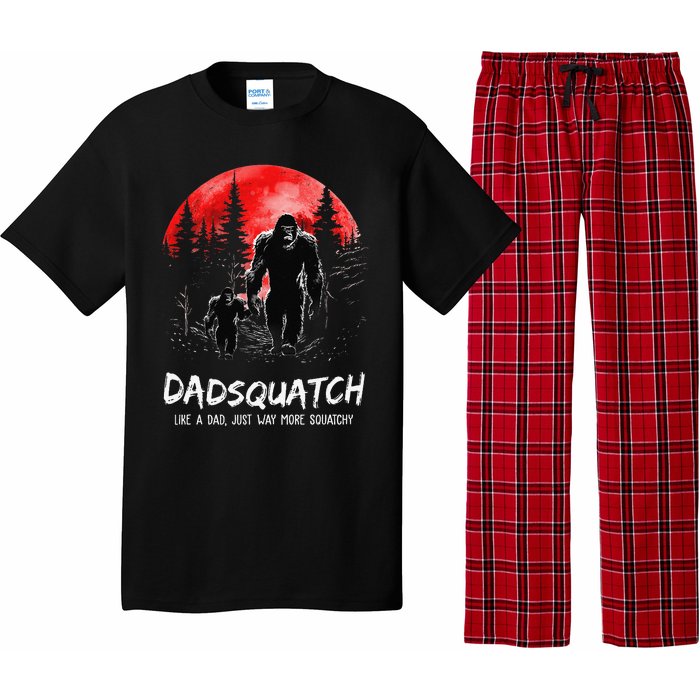 Dadsquatch Like A Dad Way More Squatchy Funny Bigfoot Dad Pajama Set