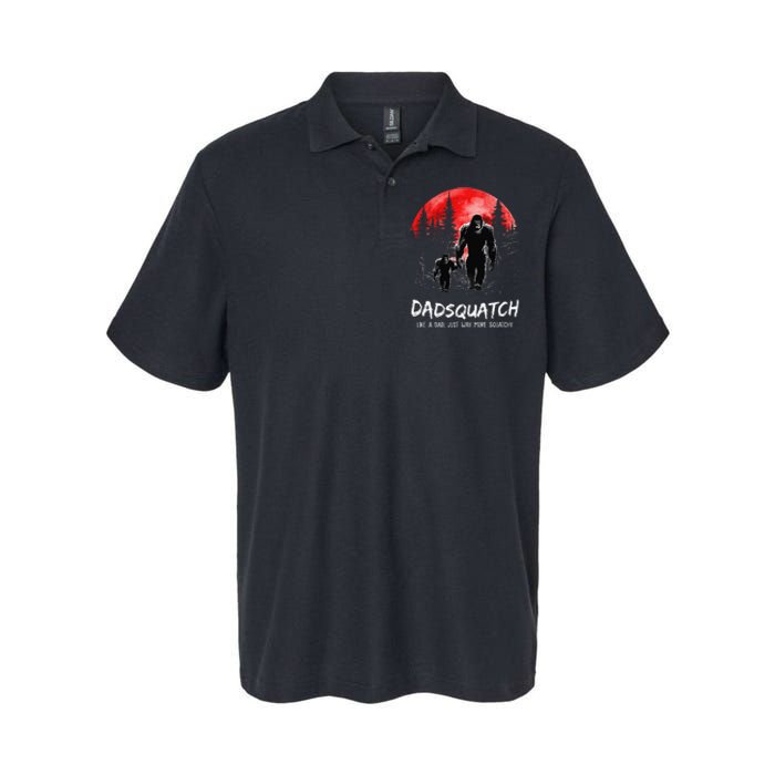 Dadsquatch Like A Dad Way More Squatchy Funny Bigfoot Dad Softstyle Adult Sport Polo