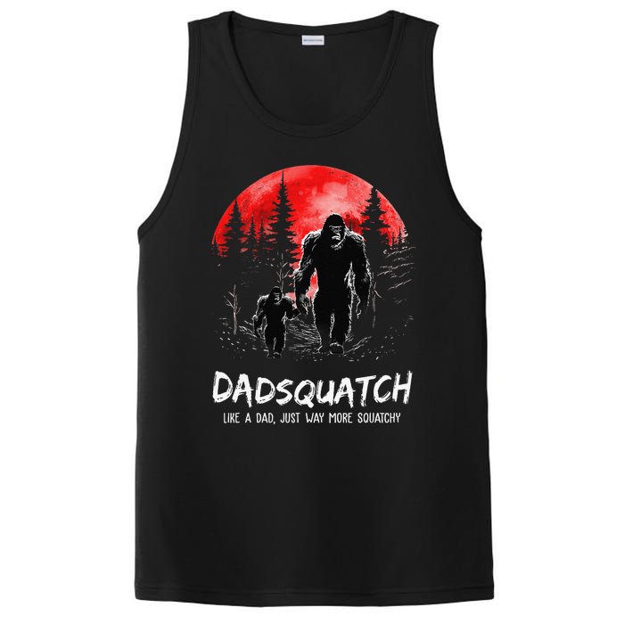 Dadsquatch Like A Dad Way More Squatchy Funny Bigfoot Dad PosiCharge Competitor Tank