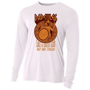 Dadcules Like A Greek God But Way Cooler Fathers Day Cooling Performance Long Sleeve Crew