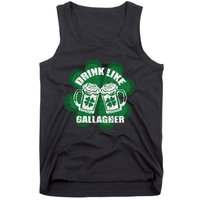 Drink Like A Gallagher Saint Patrick's Day Irish Tank Top