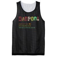 Dadpool Like A Dad But Only Cooler Fathers Day Mesh Reversible Basketball Jersey Tank