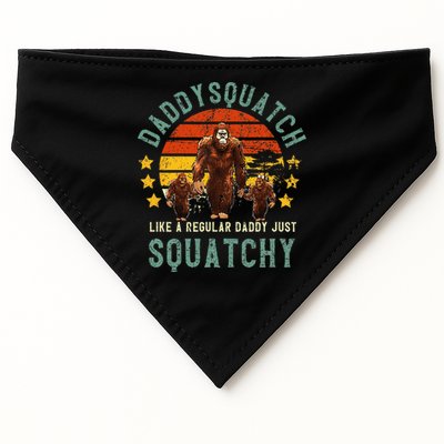 Daddysquatch Like A Daddy Just Way More Squatchy Father Day USA-Made Doggie Bandana