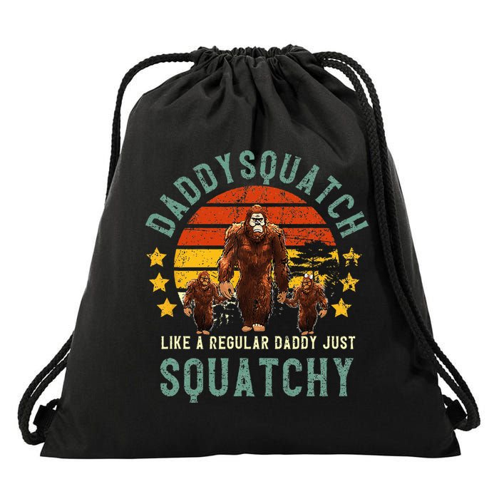 Daddysquatch Like A Daddy Just Way More Squatchy Father Day Drawstring Bag