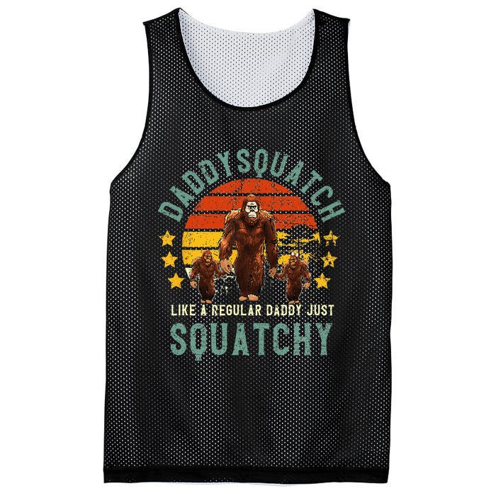 Daddysquatch Like A Daddy Just Way More Squatchy Father Day Mesh Reversible Basketball Jersey Tank