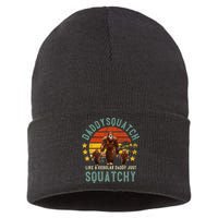 Daddysquatch Like A Daddy Just Way More Squatchy Father Day Sustainable Knit Beanie