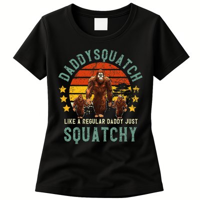 Daddysquatch Like A Daddy Just Way More Squatchy Father Day Womens T-Shirt