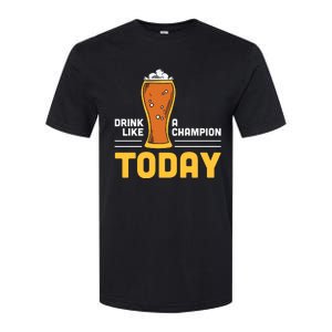 Drink Like A Champion Today Funny Saying Drinking St Patricks Day Softstyle CVC T-Shirt