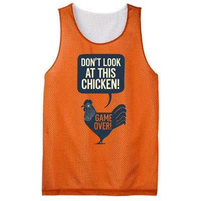 Dont Look At This Chicken Mesh Reversible Basketball Jersey Tank